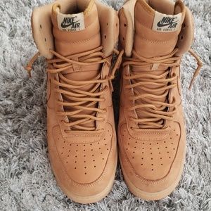 Nike Air Force ones (Tan)high tops sneakers